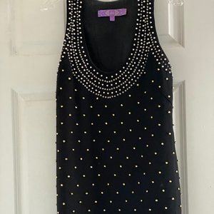 Black dress with silver decor